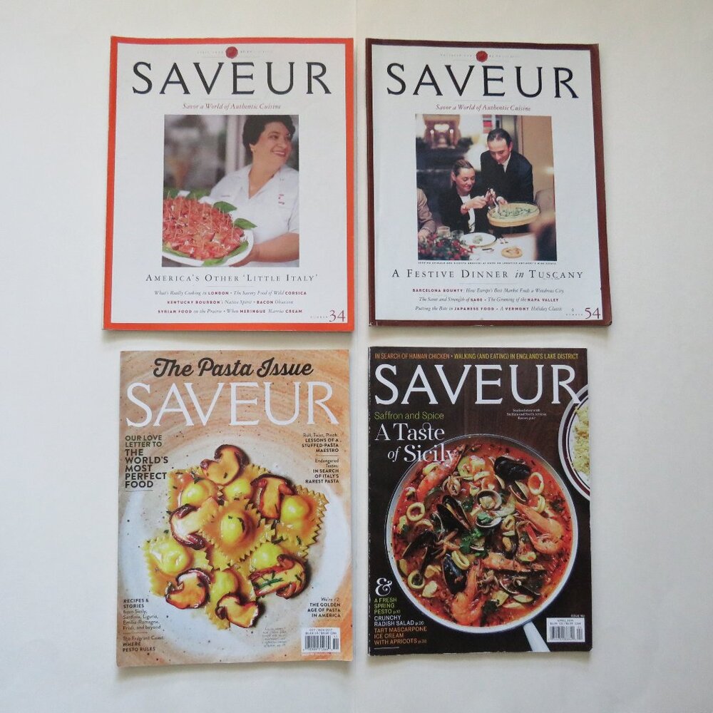 SAVEUR Magazines Italian Kitchen Cooking Mixed Lot of 4 1999 - 2017